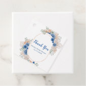 Blaue Boho-Pampasgras-Brautparty Geschenkanhänger (Beispiel)