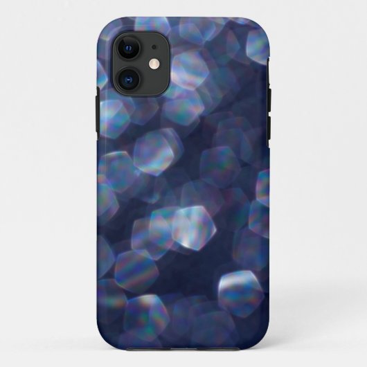 Blaue Bokeh-Lichter mit Funkeln Case-Mate iPhone Hülle (Rückseite)