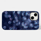 Blaue Bokeh-Lichter mit Funkeln Case-Mate iPhone Hülle (Rückseite (Horizontal))