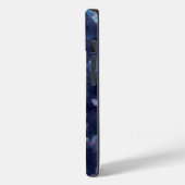 Blaue Bokeh-Lichter mit Funkeln Case-Mate iPhone Hülle (Rückseite / Links)