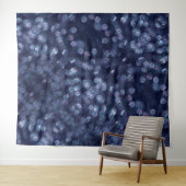 Blaue Bokeh-Lichter mit Funkeln Wandteppich (Beispiel (Horizontal))