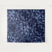 Blaue Bokeh-Lichter mit Funkeln Wandteppich (Vorderseite (Horizontal))