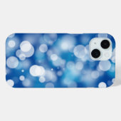 Blaue Bokeh-Partylichter Case-Mate iPhone Hülle (Rückseite (Horizontal))