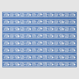 Blaue Bone-Inlay-Blumenrahmendekorationspapier Seidenpapier