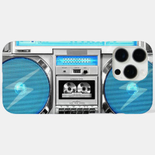 Blaue Boombox iPhone 16 Pro Max Hülle