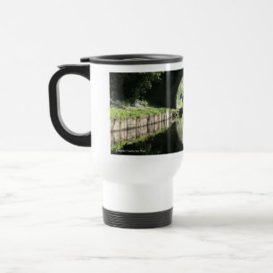 Blaue Boot Llangollen Kanal-Reise-Tasse Reisebecher