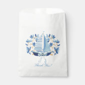 Blaue Boote & Bootssteven Geschenktütchen (Vorderseite)
