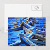 Blaue Boote Postkarte (Vorne/Hinten)