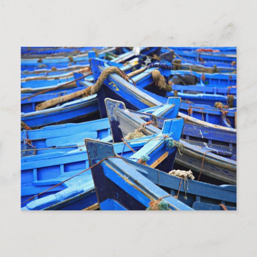 Blaue Boote Postkarte (Vorderseite)