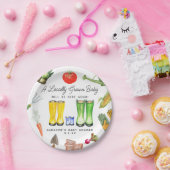 Blaue Boots Gemüsedusche Pappteller (Party)