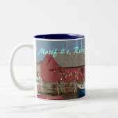 Blaue Boots-Tasse des Motiv-#1 Zweifarbige Tasse (Links)