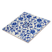 blaue Botanikfliese Fliese (Seite)
