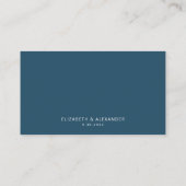 Blaue botanische Aquarellfarben, einfach online UA Begleitkarte (Rückseite)