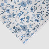 Blaue botanische Blume Muster Nr. 2 Seidenpapier (Ausschnitt)