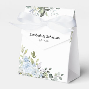 Blaue Botanische Hochzeitsgeschenkbox Geschenkschachtel