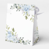 Blaue Botanische Hochzeitsgeschenkbox Geschenkschachtel (Rückseite)