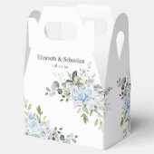 Blaue Botanische Hochzeitsgeschenkbox Geschenkschachtel (Geöffnet)