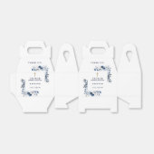 Blaue Botanische Moderne Taufe Geschenkschachtel (Ungefaltet)