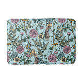 Blaue botanische Muster im Vintage-Stil Badematte (Vorderseite)