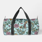 Blaue botanische Muster im Vintage-Stil Duffle Bag (Rückseite)