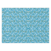 Blaue botanische Muster-Tischdecke im Vintage-Stil Tischdecke (Vorderseite (Horizontal))