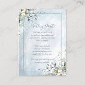 Blaue botanische Vegetation Wasserfarben Details Begleitkarte (Vorderseite)