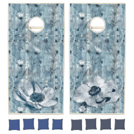 Blaue botanische Vintage-Illustration