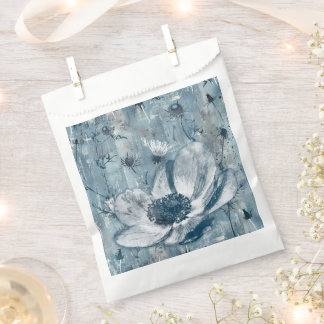 Blaue botanische Vintage-Illustration Geschenktütchen