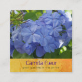 Blaue botanische Visitenkarte (Vorderseite)