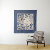 Blaue botanische Wandteppiche (Beispiel (Horizontal))