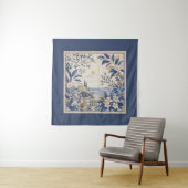 Blaue botanische Wandteppiche (Beispiel)