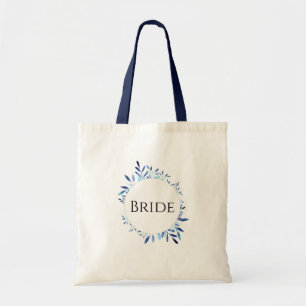 Blaue Botanische Wasserfarbenbrille Tragetasche