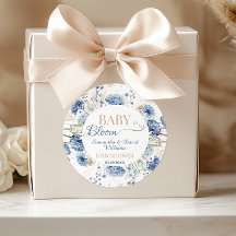 Blaue Botanische Wildblumen-Baby-in-Blüte-Baby-Sho