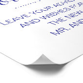 Blaue Botschaft in einer Flasche - Hochzeitsratgeb Poster (Ecke)