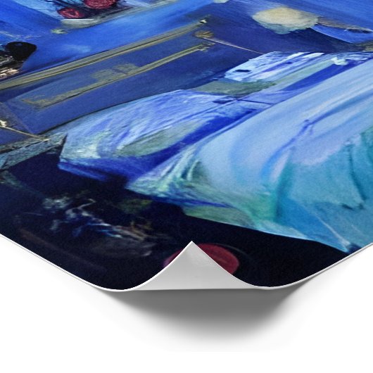 BLAUE BOUDOIR POSTER (Ecke)