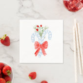 Blaue Bow Candycane Cocktail Napkins Serviette (Beispiel)