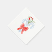 Blaue Bow Candycane Cocktail Napkins Serviette (Ecke)