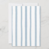 Blaue Bow Wavy Frame Whimsical Wedding Save The Date (Rückseite)