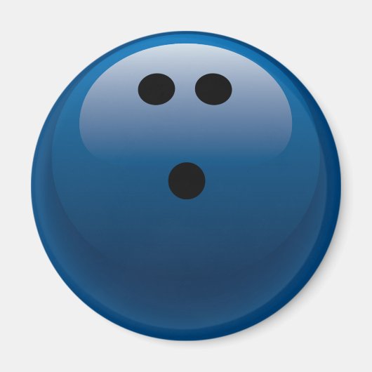 BLAUE BOWLING BALL MAGNET (Vorne)