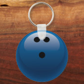 BLAUE BOWLING BALL SCHLÜSSELANHÄNGER (Vorderseite)