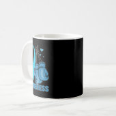 Blaue Boxhandschuhe Band Diabetes-Bewusstsein 2 Kaffeetasse (Vorderseite Links)