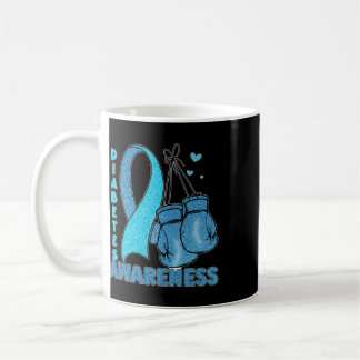 Blaue Boxhandschuhe Band Diabetes-Bewusstsein 2 Kaffeetasse