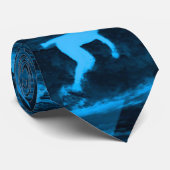 Blaue Brandungs-Krawatte Krawatte (Gerollt)