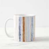 Blaue Braune Creme Streifen Kaffeetasse (Links)