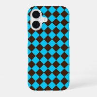 Blaue braune Diamant-Schachbrett-Muster