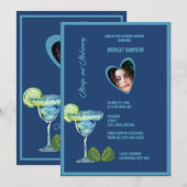 Blaue Brautpartys und Heidelberg-Foto Einladung (Vorne/Hinten)