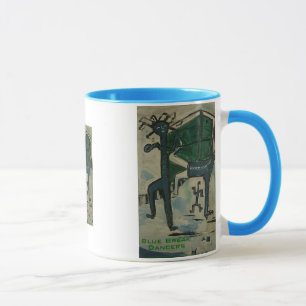 blaue Breakdancer Tasse