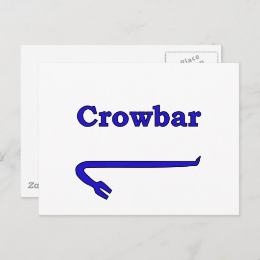 Blaue Brechstange Postkarte (Vorne/Hinten)