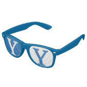 Blaue Brille Sonnenbrille (Schrägansicht)