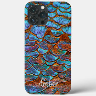 Blaue Bronze Kupfer Metallische Muster Personalisi Case-Mate iPhone Hülle